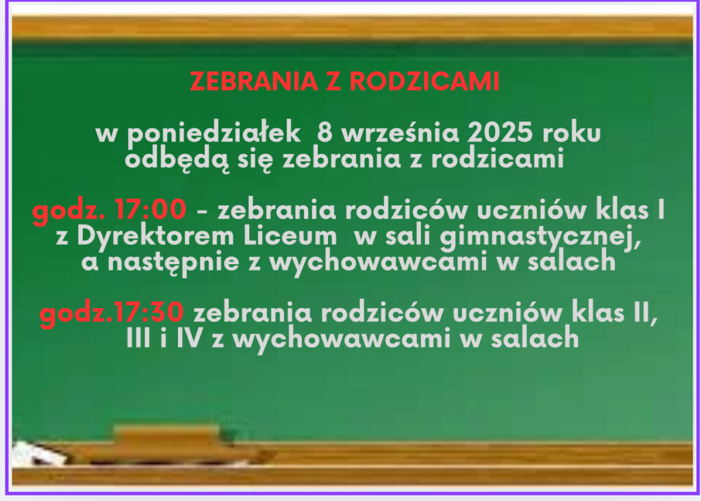 Zebrania z rodzicami